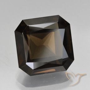cuarzo ahumado Marrón oscuro natural de 8.66 ct, Corte Octágono / Esmeralda, VVS