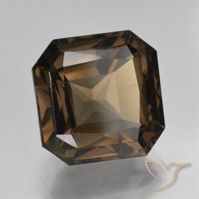 cuarzo ahumado Marrón oscuro natural de 8.86 ct, Corte Octágono / Esmeralda, VVS
