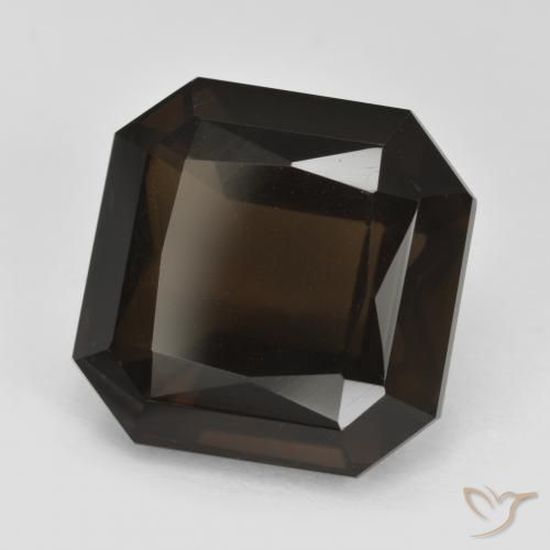 cuarzo ahumado Marrón oscuro natural de 8.90 ct, Corte Octágono / Esmeralda, VVS-VS