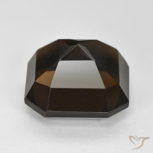 cuarzo ahumado Marrón oscuro natural de 8.90 ct, Corte Octágono / Esmeralda, VVS-VS