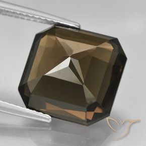 cuarzo ahumado Marrón sombra natural de 9.11 ct, Corte Octágono / Esmeralda, VVS