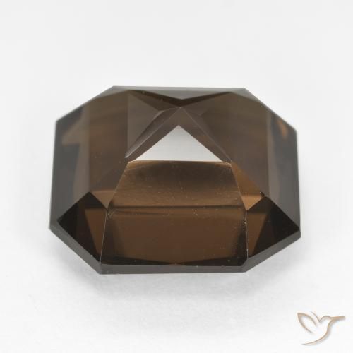 cuarzo ahumado Marrón chocolate natural de 9.16 ct, Corte Octágono / Esmeralda, VVS