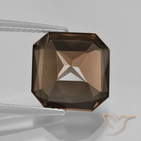 cuarzo ahumado Marrón sombra natural de 6.20 ct, Corte Octágono / Esmeralda, VVS