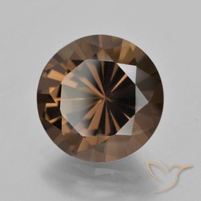 cuarzo ahumado Marrón nogal natural de 5.85 ct, Redondo, VVS