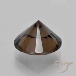 cuarzo ahumado Marrón nogal natural de 5.85 ct, Redondo, VVS