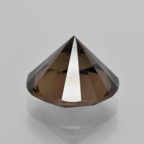 Cuarzo ahumado marrón natural de 6,57 ct, corte redondo, VVS