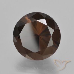 cuarzo ahumado Marrón rojizo natural de 6.99 ct, Redondo, VVS