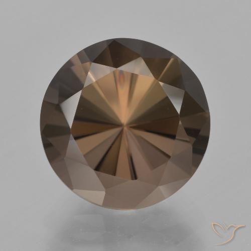 7.57ct Natural Marrón medio cuarzo ahumado, Redondo, VVS