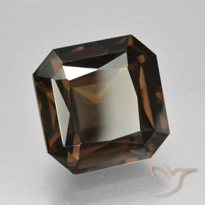 cuarzo ahumado Marrón oscuro natural de 7.61 ct, Corte Octágono / Esmeralda, VVS-VS