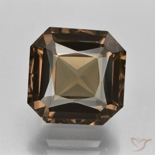 7.87ct Natural Marrón cálido cuarzo ahumado, corte esmeralda, VVS