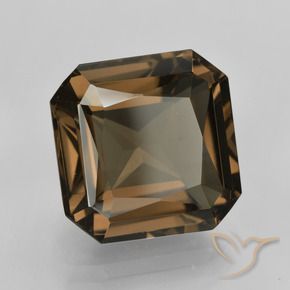 cuarzo ahumado Marrón claro medio natural de 10.22 ct, Corte Octágono / Esmeralda, VVS