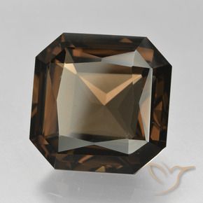 cuarzo ahumado Marrón rojizo natural de 11.58 ct, Corte Octágono / Esmeralda, VVS-VS