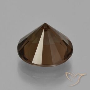 cuarzo ahumado Marrón oscuro natural de 4.59 ct, Redondo, VVS