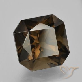 cuarzo ahumado Marrón oscuro natural de 8.90 ct, Corte Octágono / Esmeralda, VVS