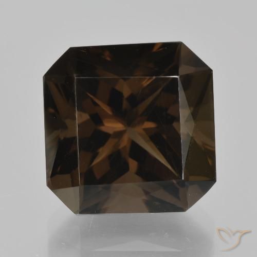 10.15ct Natural Marrón sombra cuarzo ahumado, corte esmeralda, VVS-VS