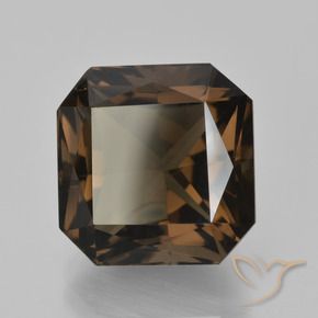cuarzo ahumado Marrón chocolate natural de 10.23 ct, Corte Octágono / Esmeralda, VVS-VS