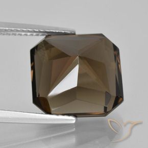cuarzo ahumado Marrón chocolate natural de 10.23 ct, Corte Octágono / Esmeralda, VVS-VS