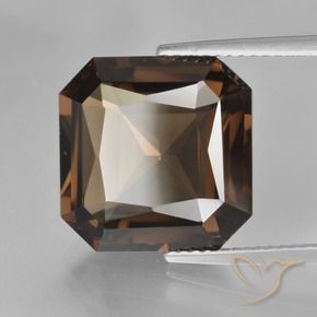 cuarzo ahumado Marrón natural de 10.90 ct, Corte Octágono / Esmeralda, VVS-VS