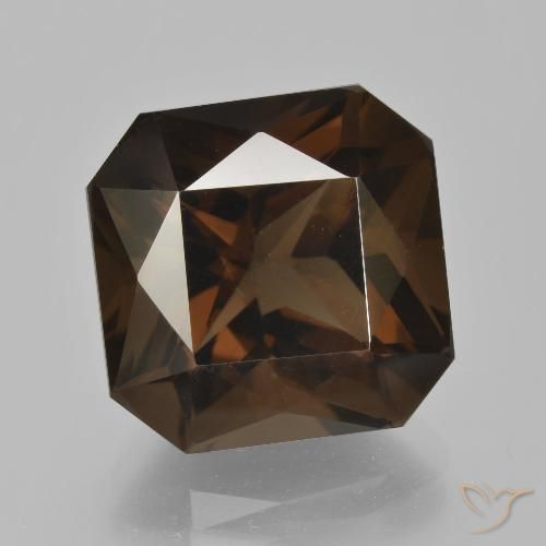 11.03ct Natural Marrón cuarzo ahumado, corte esmeralda, VVS