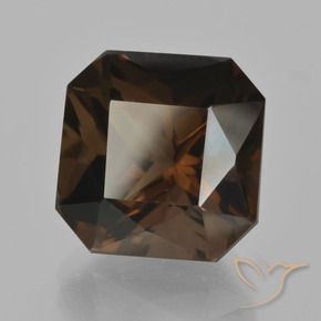 cuarzo ahumado Marrón rojizo natural de 11.09 ct, Corte Octágono / Esmeralda, VVS