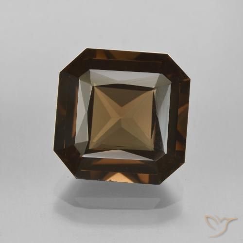 6.62ct Natural Marrón oscuro cuarzo ahumado, corte esmeralda, VVS-VS