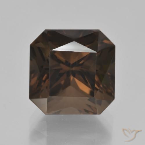8.07ct Natural Azul oscuro cuarzo ahumado, corte esmeralda, VVS