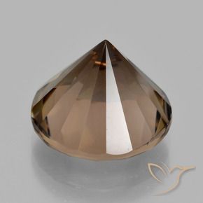 cuarzo ahumado Marrón oscuro natural de 9.31 ct, Redondo, VVS