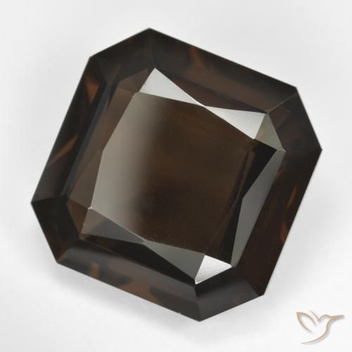 cuarzo ahumado Marrón oscuro natural de 11.86 ct, Corte Octágono / Esmeralda, VVS