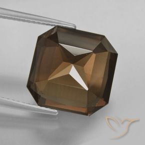 cuarzo ahumado Marrón sombra natural de 12.25 ct, Corte Octágono / Esmeralda, VVS