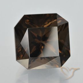 cuarzo ahumado Marrón chocolate natural de 12.53 ct, Corte Octágono / Esmeralda, VVS