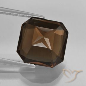 cuarzo ahumado Marrón sombra natural de 7.63 ct, Corte Octágono / Esmeralda, VVS