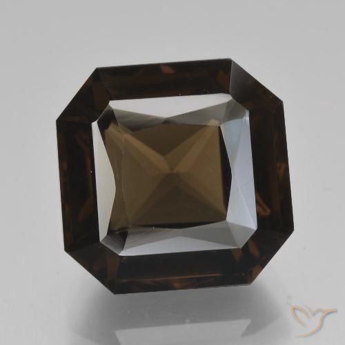 7.81ct Natural Azul oscuro cuarzo ahumado, corte esmeralda, VVS