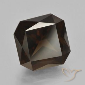 cuarzo ahumado Marrón chocolate intenso natural de 8.35 ct, Corte Octágono / Esmeralda, VVS