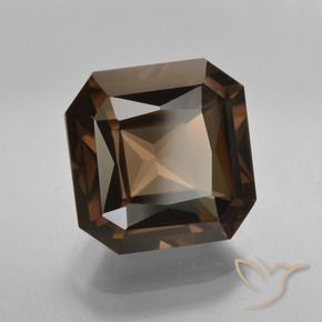 cuarzo ahumado Marrón rojizo natural de 8.21 ct, Corte Octágono / Esmeralda, VVS