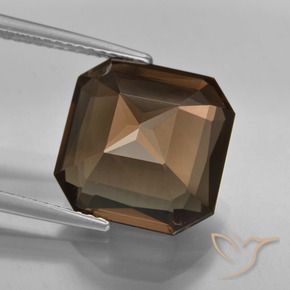 cuarzo ahumado Marrón rojizo natural de 8.21 ct, Corte Octágono / Esmeralda, VVS