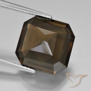 cuarzo ahumado Marrón sombra natural de 8.61 ct, Corte Octágono / Esmeralda, VVS