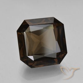 cuarzo ahumado Marrón oscuro natural de 8.83 ct, Corte Octágono / Esmeralda, VVS-VS