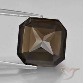cuarzo ahumado Marrón oscuro natural de 8.83 ct, Corte Octágono / Esmeralda, VVS-VS