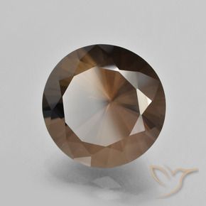 cuarzo ahumado Marrón medio natural de 11.32 ct, Redondo, VVS