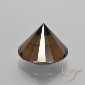 cuarzo ahumado Marrón chocolate natural de 10.65 ct, Redondo, VVS