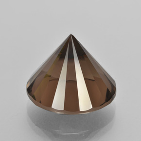 Cuarzo Ahumado Marrón natural de 14.09 ct, Corte Redondo, VVS