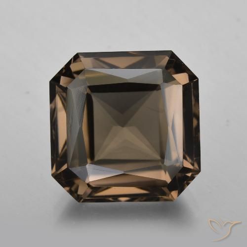 9.83ct Natural Marrón chocolate cuarzo ahumado, corte esmeralda, VVS-VS