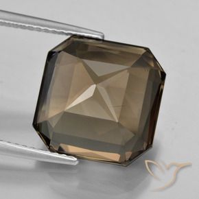 cuarzo ahumado Marrón chocolate natural de 9.83 ct, Corte Octágono / Esmeralda, VVS-VS