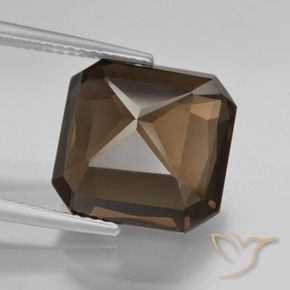 cuarzo ahumado Marrón medio natural de 9.55 ct, Corte Octágono / Esmeralda, VVS