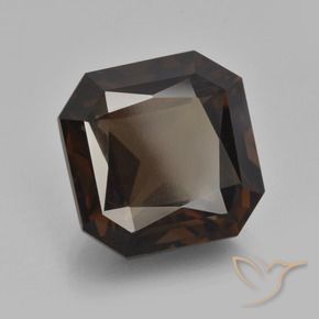 cuarzo ahumado Marrón oscuro natural de 9.40 ct, Corte Octágono / Esmeralda, VVS