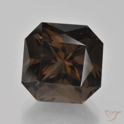 9.24ct Natural Marrón sombra cuarzo ahumado, corte esmeralda, VVS