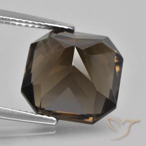 cuarzo ahumado Marrón sombra natural de 9.24 ct, Corte Octágono / Esmeralda, VVS
