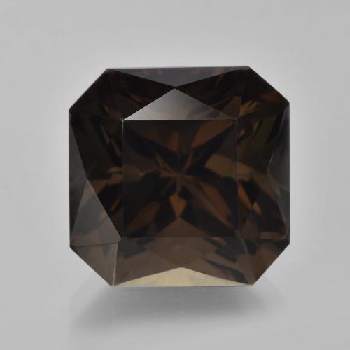 Cuarzo ahumado marrón natural de 9,30 ct, corte esmeralda, VVS