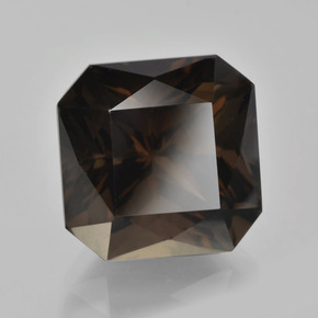 Cuarzo ahumado marrón natural de 9,30 ct, corte esmeralda, VVS
