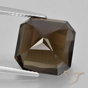 cuarzo ahumado Azul oscuro natural de 9.19 ct, Corte Octágono / Esmeralda, VVS-VS